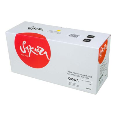 Картридж Q6002A для HP Color LaserJet 1600, 2605, 2600N, CM1015, Canon LBP-5000 Sakura желтый