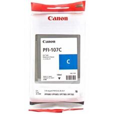 Картридж PFI-107C для Canon imageProGRAF iPF770, iPF670, iPF780, iPF680, iPF785 голубой