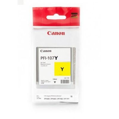 Картридж PFI-107Y для Canon imageProGRAF iPF770, iPF670, iPF780, iPF680, iPF785 желтый