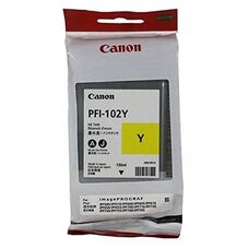 Картридж PFI-102Y для Canon iPF750, iPF605, iPF710, iPF610, iPF765, iPF650, iPF755, iPF760 желтый