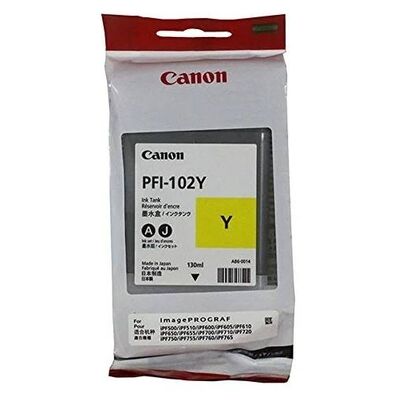 Картридж PFI-102Y для Canon iPF750, iPF605, iPF710, iPF610, iPF765, iPF650, iPF755, iPF760 желтый фото