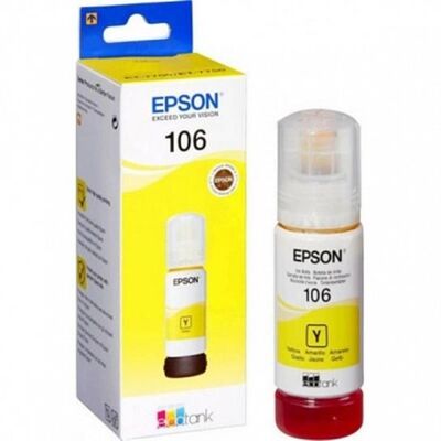 Чернила 106 для Epson L7180, L7160 C13T00R440 желтые