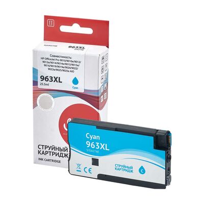 Картридж 963XL для HP OfficeJet 9010, 9023, 9020, 9013 3JA27AE Sakura голубой фото