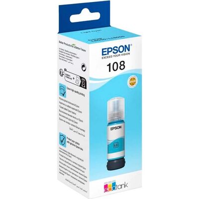 Чернила 108 для Epson EcoTank L8050, L18050, L6490 светло-голубые (o) фото