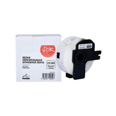 Этикетка DK11201 для Brother QL1060N, QL580N, QL-56 S'OK черный на белом, 29мм/400 наклеек фото