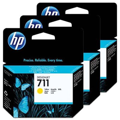 Картридж CZ136A HP 711 струйный желтый упаковка 3 шт (3*29 мл) фото