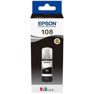 Чернила 108 для Epson EcoTank L8050, L18050, L6490 черный фото