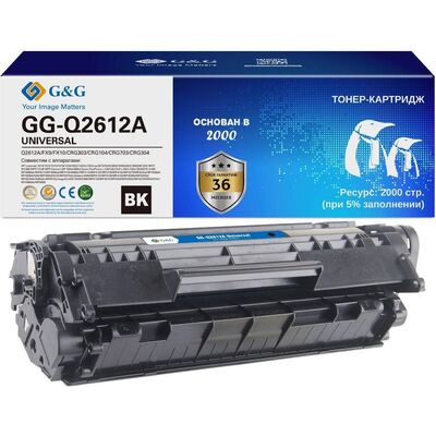 Картридж Q2612A для HP LaserJet 1018, 1020, 1010, 3055, Canon LBP-2900 G&G фото