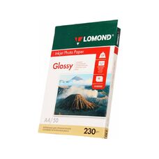 Фотобумага LOMOND Односторонняя Глянцевая, 230г/м2, A4 (21X29,7см) 50л.