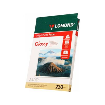 Фотобумага LOMOND Односторонняя Глянцевая, 230г/м2, A4 (21X29,7см) 50л. фото