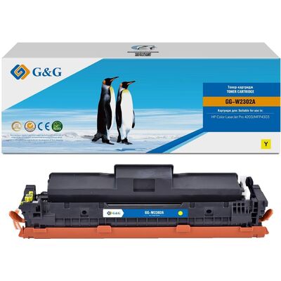 Картридж W2302A для HP Color LaserJet Pro 4203dn, 4203dw 1.8K G&G желтый фото