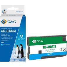Картридж 712 для HP DesignJet T630, T230, T650 3ED67A G&G голубой