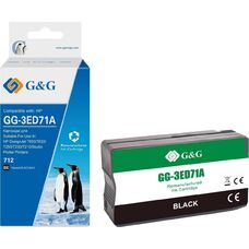 Картридж 712 для HP DesignJet T630, T230, T650 3ED71A G&G черный