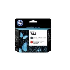 Печатающая головка HP 744 черная матовая и хромическая красная