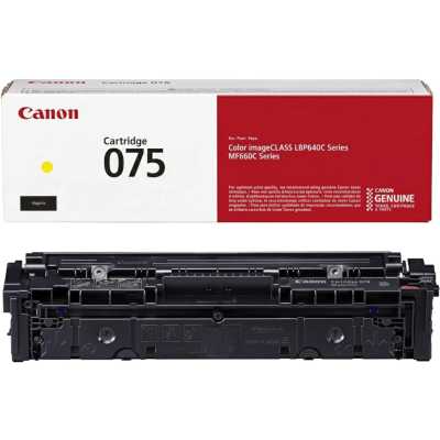 Картридж 075Y для Canon LBP646Cdw, MF664Cdw 1.3K желтый фото