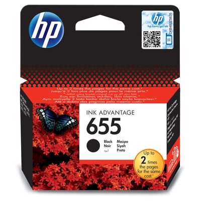 Картридж 655 для HP DeskJet Ink Advantage 3525, 5525, 6525 черный фото