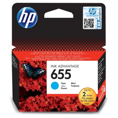 Картридж 655 для HP DeskJet Ink Advantage 3525, 5525, 6525 голубой фото