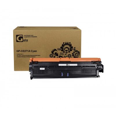 Картридж CE271A для HP Color LaserJet M750dn, CP5520, M750n, CP5525n GalaPrint голубой