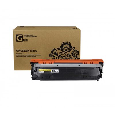 Картридж CE272A для HP Color LaserJet M750dn, CP5520, M750n, CP5525n GalaPrint желтый