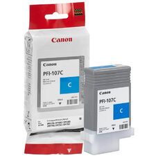 Картридж PFI-107C для Canon imageProGRAF iPF770, iPF670, iPF780, iPF680, iPF785 голубой