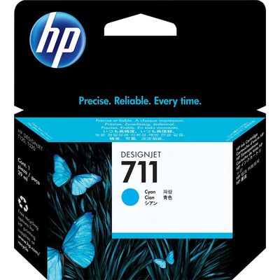 Картридж 711 для HP DesignJet T520, T120, T125 CZ130A голубой фото