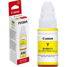 Чернила GI-490Y для Canon Pixma G3411, G2411, G2415, G1411, G3415, G3400, G2400 0666C001 желтые