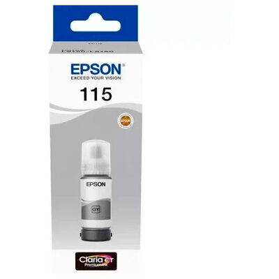Чернила 115 для Epson L8180, L8160 C13T07D54A серые фото