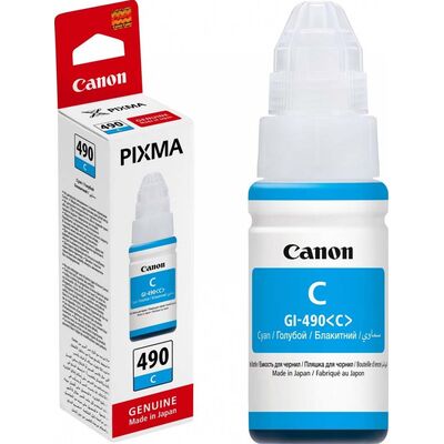 Чернила GI-490C для Canon Pixma G3411, G2411, G2415, G1411, G3415 0664C001 голубые фото
