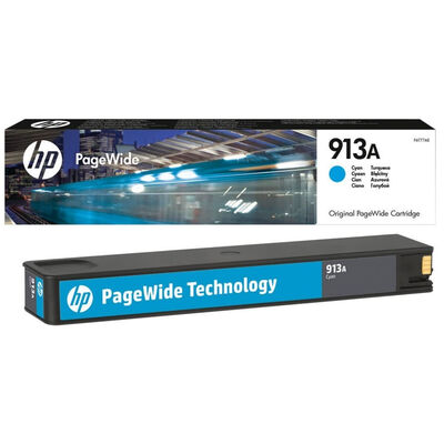 Картридж 913A для HP Pagewide 377dw, 452dw, 477, 352dw F6T77AE голубой фото