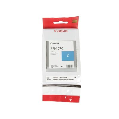 Картридж PFI-107BK для Canon imageProGRAF iPF770, iPF670, iPF780, iPF680, iPF785 90 мл черный фото