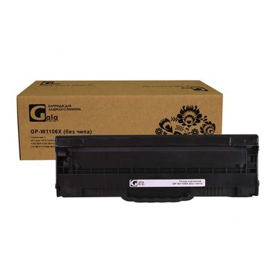 Картридж W1106X 106A для HP Laser 135W MFP, 107R, 107A, 135R, 135A, 107 2000 стр. GalaPrint без чипа фото