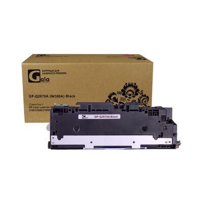 Картридж Q2670A для HP Color LaserJet 3550, 3500, 3700, 3700DN 308A GalaPrint черный фото