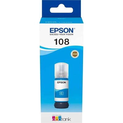 Чернила 108 для Epson EcoTank L8050, L18050, L6490 голубые (o) фото